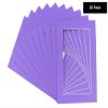 Poster Palooza Pack of 25 Acid Free 8x10 Mats Bevel Cut for 5.5x8.5 Photos - Light Purple Precut Matboards With Backing Boards and Clear Photo Mat Bags For Pictures, Photos, Framing - 4-ply Thickness view 2