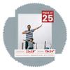 Pack of 25 Acid Free 22x28 Mats Bevel Cut for 19x24 Photos - Metallic Silver Precut Matboards With Backing Boards and Clear Photo Mat Bags For Pictures, Photos, Framing - 4-ply Thickness view 1