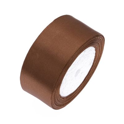 UORIBB Solid Color Satin Ribbon,1-1/2 Inches 25 Yards Fabric Ribbons for Gifts Wrapping,Wedding,Party,Hair,Crafts,Bow Making,DIY Decor Ornaments and Other Sewing Projects (Brown)