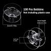 100 Pcs Bobbins, Bobbins for Brother Sewing Machine, Plastic Bobbin, Sewing Bobbins Class 15 Bobbins, Bobbins for Singer Sewing Machine Bobbins for Sin-ger/Bro-Ther view 2