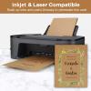 100 Sheets Kraft Paper Brown Cardstock 8.5 x 11, Goefun 80lb Card Stock Printer Paper for Invitations, Menus, Crafts, DIY Cards view 3