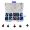100 Pieces Plastic Safety Eyes with Washers Plastic Animal Eyes Sewing Crafting Buttons Eyes Plastic Craft Crochet Eyes for DIY Craft Making, 8mm view 1
