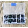 100 Pieces Plastic Safety Eyes with Washers Plastic Animal Eyes Sewing Crafting Buttons Eyes Plastic Craft Crochet Eyes for DIY Craft Making, 8mm view 2