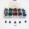 100 Pieces Plastic Safety Eyes with Washers Plastic Animal Eyes Sewing Crafting Buttons Eyes Plastic Craft Crochet Eyes for DIY Craft Making, 8mm view 3
