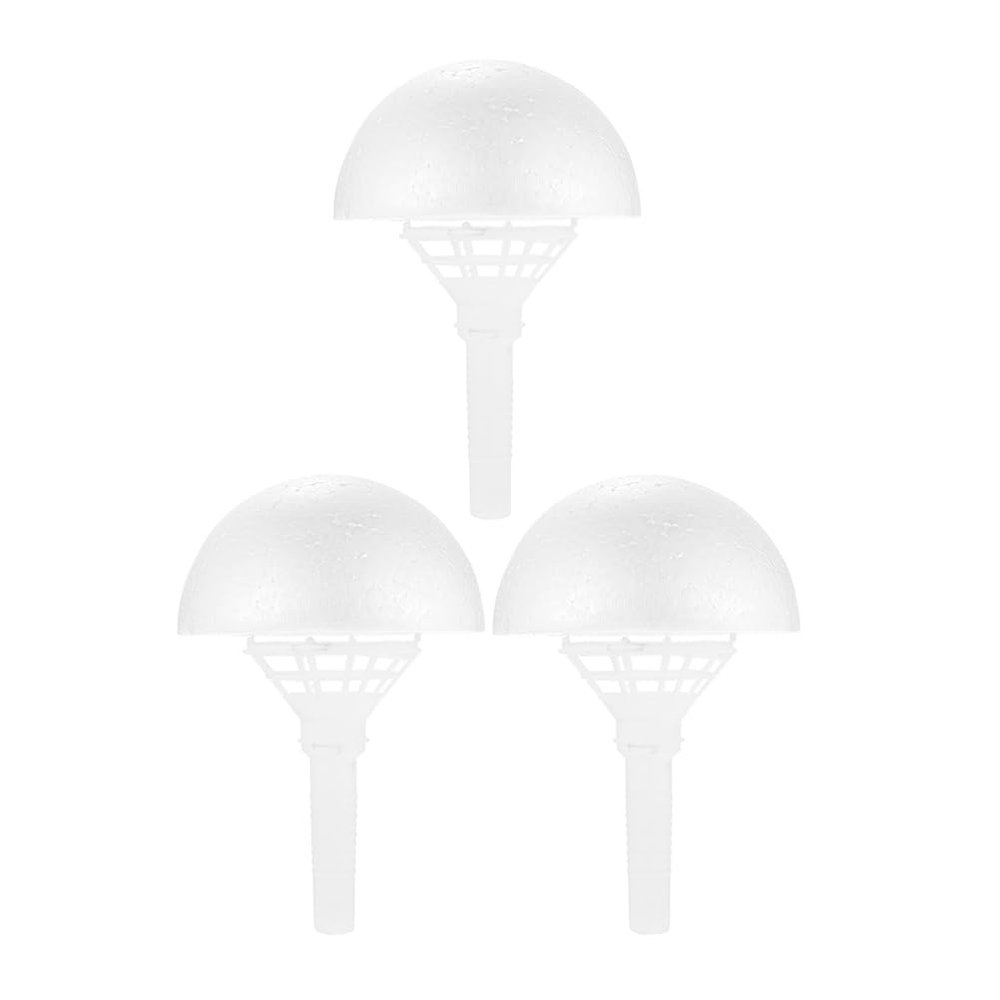 3 Sets Bride Bouquet Holders, Wedding Flower Bouquet Handles, DIY Floral Holder for Bridal Showers and Engagement Parties, 8.46 * 5.90 * 5.90 Inch, White