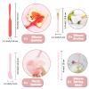 XIACIBDUS Silicone Stir Sticks Kit, 17PCS Silicone Stirring Tool, Epoxy Resin Brush and Measuring Cups, Silicone Mixing Cups Spoon, Resin Supplies for Paint DIY Crafts Glitter Tumbler view 2