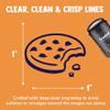 Chocolate Chip Cookie with Crumbs Self-Inking Rubber Stamp Ink Stamper for Stamping Crafting Planners - 1 Inch Medium - Red Ink view 2