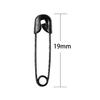 1000PCS Safety Pins, 0.75In/19mm Small Fastening Pins, Rust Resistant Nickel Plated Steel Set for Crafting, Sewing, Jewelry Making Fabric, Rimming Fastening Clip Button for Garment Hang Tag (Black) view 3