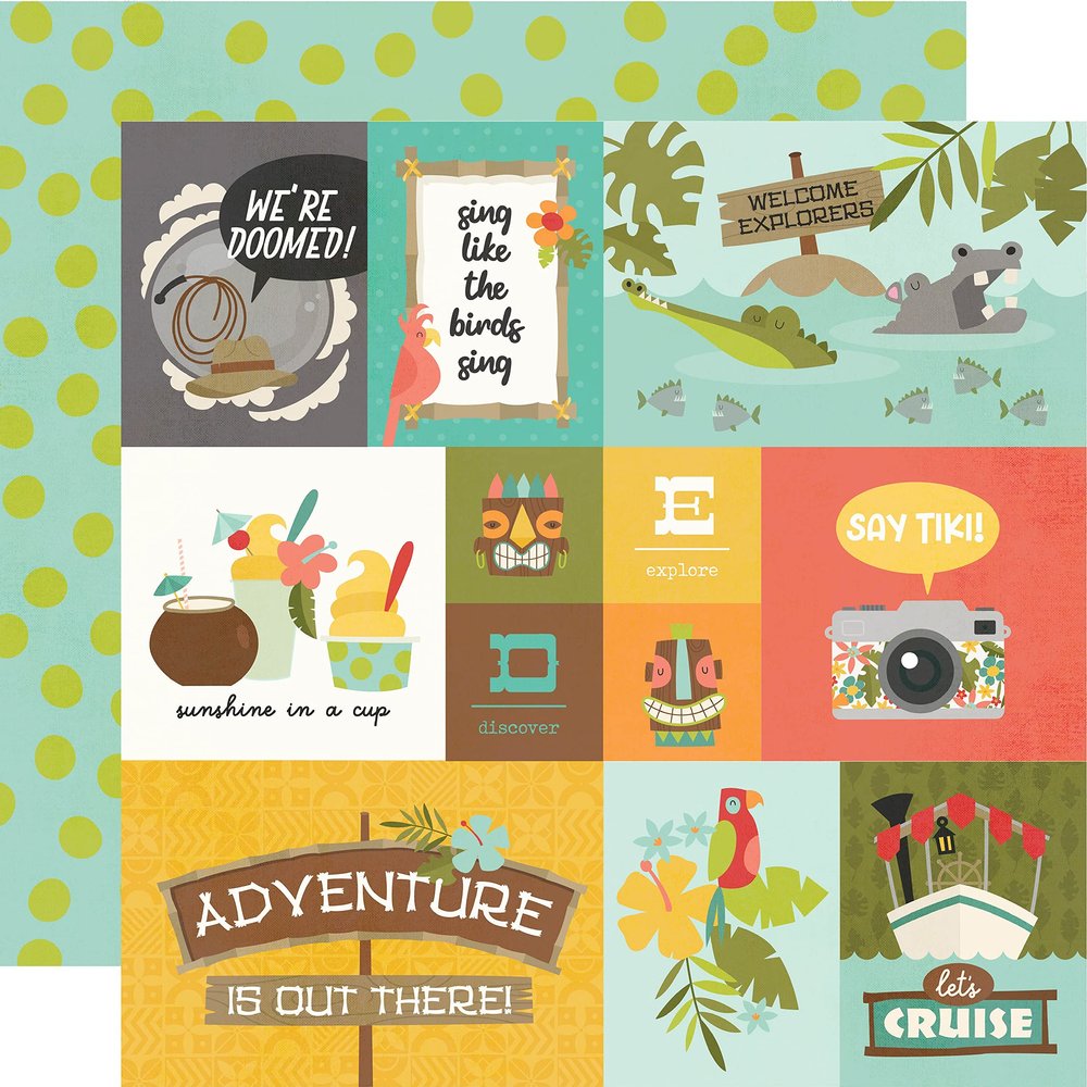 SIMPLE STORIES Elements 2 Say Cheese Adventure at The Park Dbl-Sided Cardstock 12"X12"