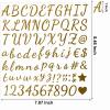 Waynoda 790 Pieces 10 Sheets Self Adhesive Glitter Alphabet Letter Stickers for Classroom Decor, Grad Cap Decoration, DIY Crafts Art Making, Business,Address Number (Gold and Silver,1 Inch) view 2