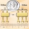 Qulltk 2 Pcs Layered Necklace Clasps Necklace Connector Multiple Strands Clasp for Layering Jewelry,Gold and Silver Separator for Stackable Necklaces Chains view 3