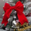 Ribbli Red Velvet Wired Ribbon,Velvet with Gold Metallic Edge, 2-1/2 Inch x Continuous 10 Yard, Christmas Ribbon for Big Bow,Wreath,Tree Decoration view 3