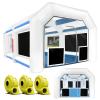 BONOOTH Inflatable Paint Booth 21.5x13x9Ft with Three Blowers for Auto Parts and Furniture Painting, Portable Paint Booth with Upgraded High Efficient Air Exchange System view 1