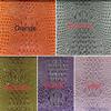 54" Wide Shiny Swamp Crocodile Embossed Faux Leather Vinyl | Furniture Automotive Upholstery Fashion Accessories | Sold by The Yard (Ginger) view 4