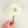 Factory Direct Craft Package of 2 Creamy White Artificial Rose Stems for Home Decor or Wedding Floral Displays view 2