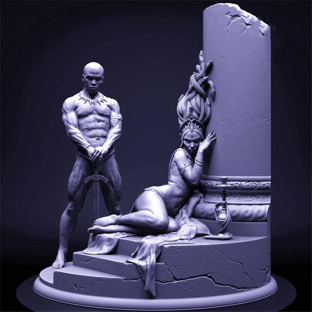 1/24 Resin Figure Soldier Model Ancient Banshees and Samurai Resin Miniatures Kit (Unassembled and Unpainted) //Ti-843