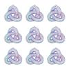 Boutigem 50pcs Trinity Knot Totem Multi-Color Stainless Steel Filigree Pendants Hollow Charms Etched Metal Embellishment for DIY Earring Bracelet Jewelry Making 34x33mm view 1