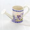 Factory Direct Craft Metal Set of 2 Painted Purple French Decoupage Watering Cans for Favors, Crafting and Creating view 4