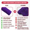 ELW Chap Splits Suede Leather 4-5 oz (1.6-2mm) - Pre-Cut Purple 14-16 SQ FT | USA Made AB Grade Full Grain Leather Sheet, Soft Leather Hide for DIY, Craft, Car Upholstery, Garments, Furniture view 4