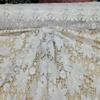 White Lace Embroidered Clear Sequin Baptism Fabric by The Yard Drees Bridal Fabric Wedding Gown Soft view 2