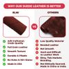 ELW Chap Splits Suede Leather 4-5 oz (1.6-2mm) - Pre-Cut Mahogany 14-16 SQ FT | USA Made AB Grade Full Grain Leather Sheet, Soft Leather Hide for DIY, Craft, Car Upholstery, Garments, Furniture view 4