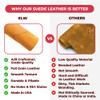 ELW Chap Splits Suede Leather 4-5 oz (1.6-2mm) - Pre-Cut Golden 12-14 SQ FT | USA Made AB Grade Full Grain Leather Sheet, Soft Leather Hide for DIY, Craft, Car Upholstery, Garments, Furniture view 4