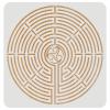 FINGERINSPIRE Maze Stencil 11.8x11.8inch Reusable Yoga Meditation Maze Drawing Stencil Mandala Dot Painting Templates for Painting on Wall, Floor, Furniture and Paper view 1