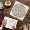 FINGERINSPIRE Maze Stencil 11.8x11.8inch Reusable Yoga Meditation Maze Drawing Stencil Mandala Dot Painting Templates for Painting on Wall, Floor, Furniture and Paper view 3