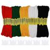 Cldamecy 30 Skeins Embroidery Thread,Black White Red Green Golden Embroidery Floss for Cross Stitch and DIY Art Craft,Friendship Bracelets String,with 12 PCS Floss Bobbins view 1