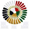 Cldamecy 30 Skeins Embroidery Thread,Black White Red Green Golden Embroidery Floss for Cross Stitch and DIY Art Craft,Friendship Bracelets String,with 12 PCS Floss Bobbins view 2