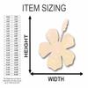 Unfinished Wood Hibiscus Shape Spring Flower Craft up to 46" DIY 12" / 1/8" view 2