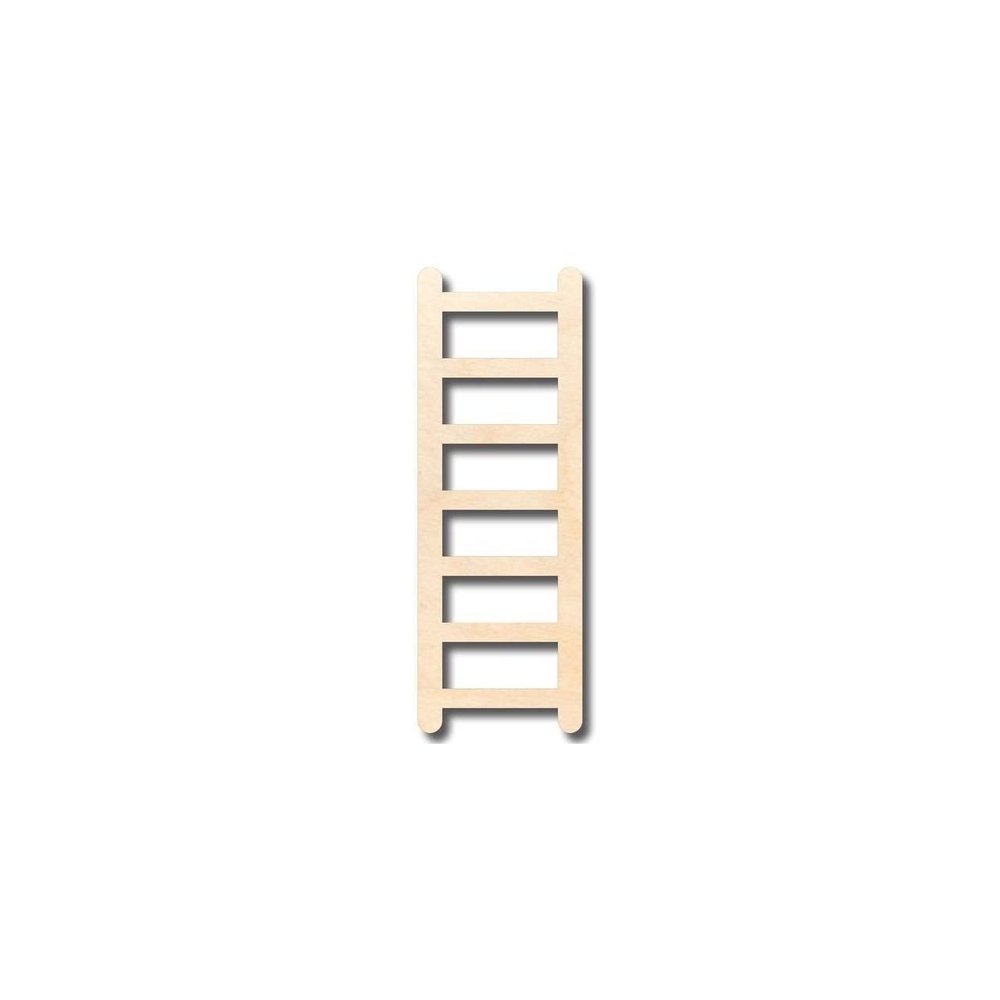 Unfinished Wood Ladder Shape Fireman Craft up to 46" DIY 12" / 1/8"