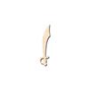 Unfinished Wood Cutlass Shape Pirates Craft up to 46" DIY 12" / 1/4" view 1