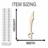 Unfinished Wood Cutlass Shape Pirates Craft up to 46" DIY 12" / 1/4" view 2