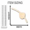 Unfinished Wood Eyepatch Shape Pirates Craft up to 46" DIY 20" / 1/8" view 2