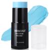 MEICOLY Light Blue Face Body Paint Stick(1.06 Oz),Baby Blue Face Paint Sadness,Sweatproof Waterproof Pale Blue Body Paint for Corpse Bride Halloween SFX Avatar Sally Makeup,Eye Black Stick view 1