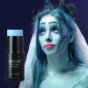 MEICOLY Light Blue Face Body Paint Stick(1.06 Oz),Baby Blue Face Paint Sadness,Sweatproof Waterproof Pale Blue Body Paint for Corpse Bride Halloween SFX Avatar Sally Makeup,Eye Black Stick view 2