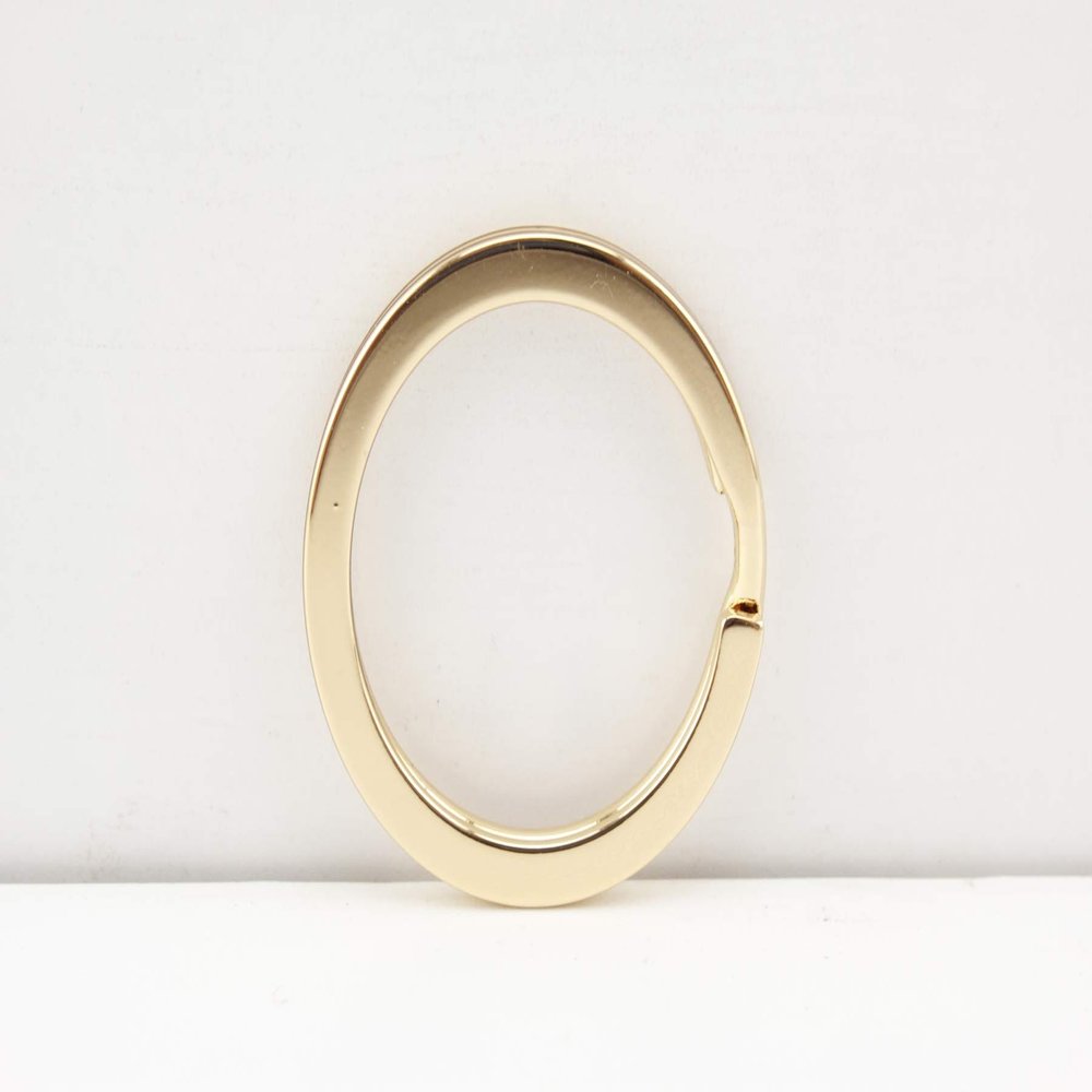 3dancraftit Round Falt Split Key Ring Keychain Ring for Purse Making Home Car Keys Attachment Iron Diameter 1.1 Inches / 28mm Gold K13