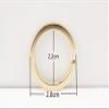 3dancraftit Round Falt Split Key Ring Keychain Ring for Purse Making Home Car Keys Attachment Iron Diameter 1.1 Inches / 28mm Gold K13 view 2