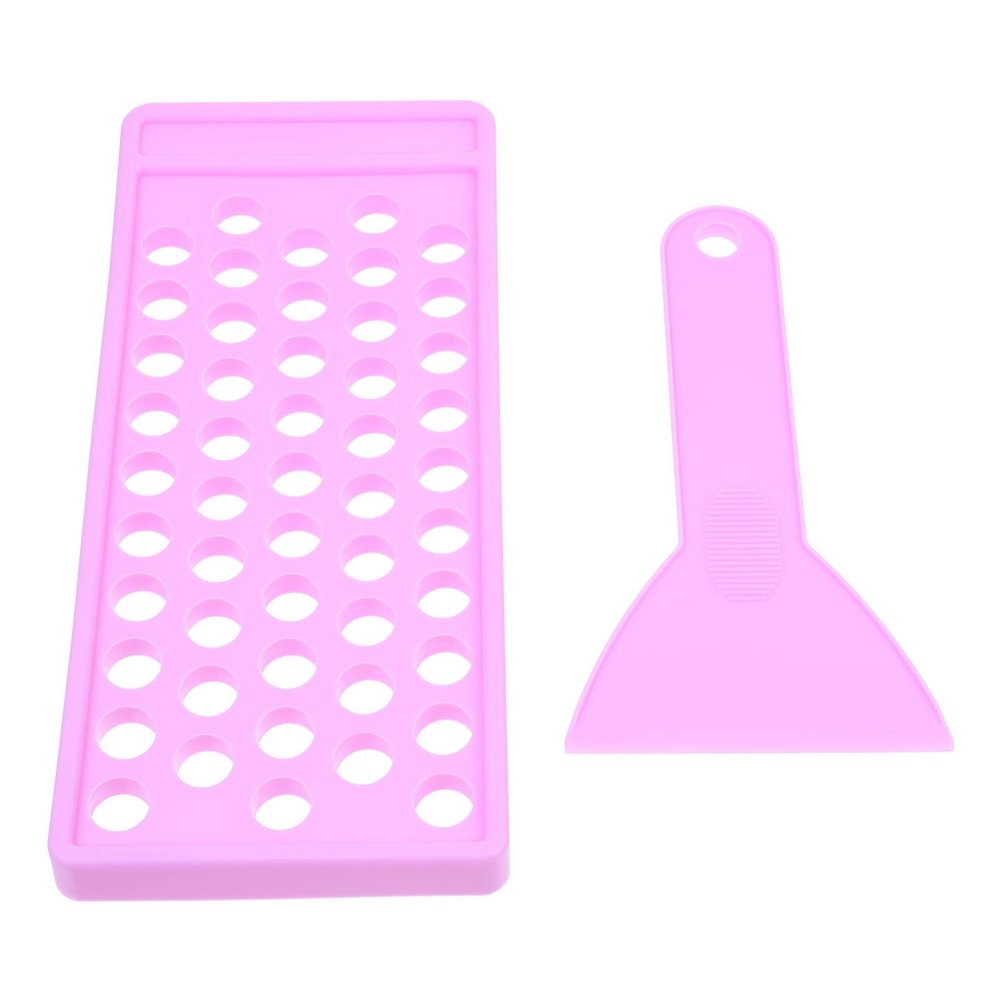 SOLUSTRE Lip Balm Mold Kit 50 Holes Filling Tray with Spatula 5G Lipstick Tube Mold for Diy Lip Balm and Gloss Making