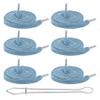 Mandala Crafts Light Blue Drawstrings Replacement Draw Cord for Sweatpants Waist - 6 55 Inch Cotton Flat Drawstring Cord Hoodie String Replacement & Threader view 1
