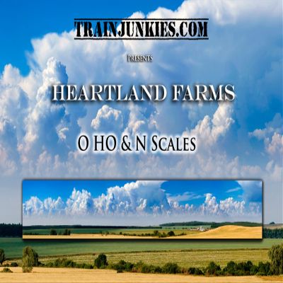 Heartland Farms Model Railroad Backdrop (O Scale)