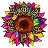 Leopard Sunflower Tie Dye Ready to Press Sublimation Transfer, Ready to Use, Cheetah, Shirt/Mug Sizes, Sub Image Ready to Press, DIY Shirt (Adult x10) view 1