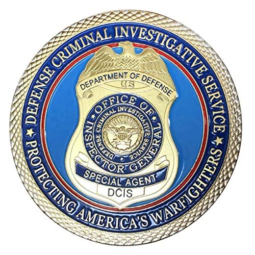 U.S. Department of Defense | Defense Criminal Investigative Service DCIS | Office of Inspector General | Special Agent | Protecting America's Warfighters | Gold Plated Challenge Coin