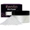 Renfio 100g Mica Powder Pigment, Metallic Natural Dye Mineral Pearl Shimmer Epoxy Resin Dye for Painting Soap Making Slime Bath Bombs 3.5 Oz - Porcelainous White view 1
