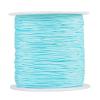 Pandahall 150 Yards Braided Nylon Thread 0.5mm Soft Sheen Beading Cord Kumihimo Strings for Sewing Crafts, DIY Bracelets, Necklaces, Pendants, Macrame Making(Pale Turquoise) view 1