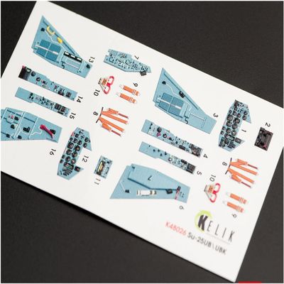 Reskit K48026-1/48 SU-25UB Interior 3D Decals for Smer/KP Model kit