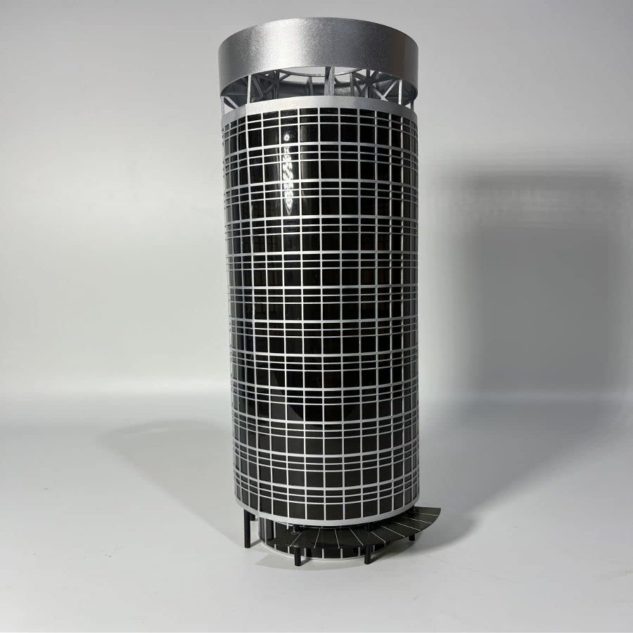 BENME N Scale Train Railway Round Modern Commercial Building