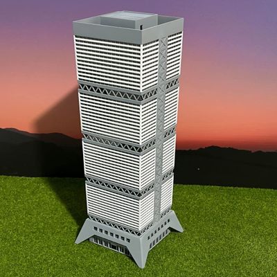 BENME N Scale Train Railway City Landmark Building Model