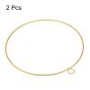 PATIKIL 12 Inch Round Metal Floral Hoop, 2 Pcs Gold Wreath Macrame Frame for Wedding Geometric Decor Party Wall Hanging, Gold Tone view 3